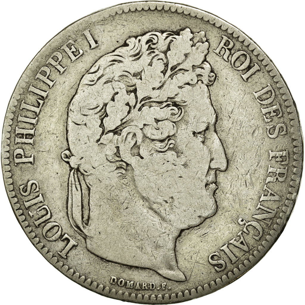 Coin, France, Louis-Philippe, 5 Francs, 1834, Strasbourg, , Silver