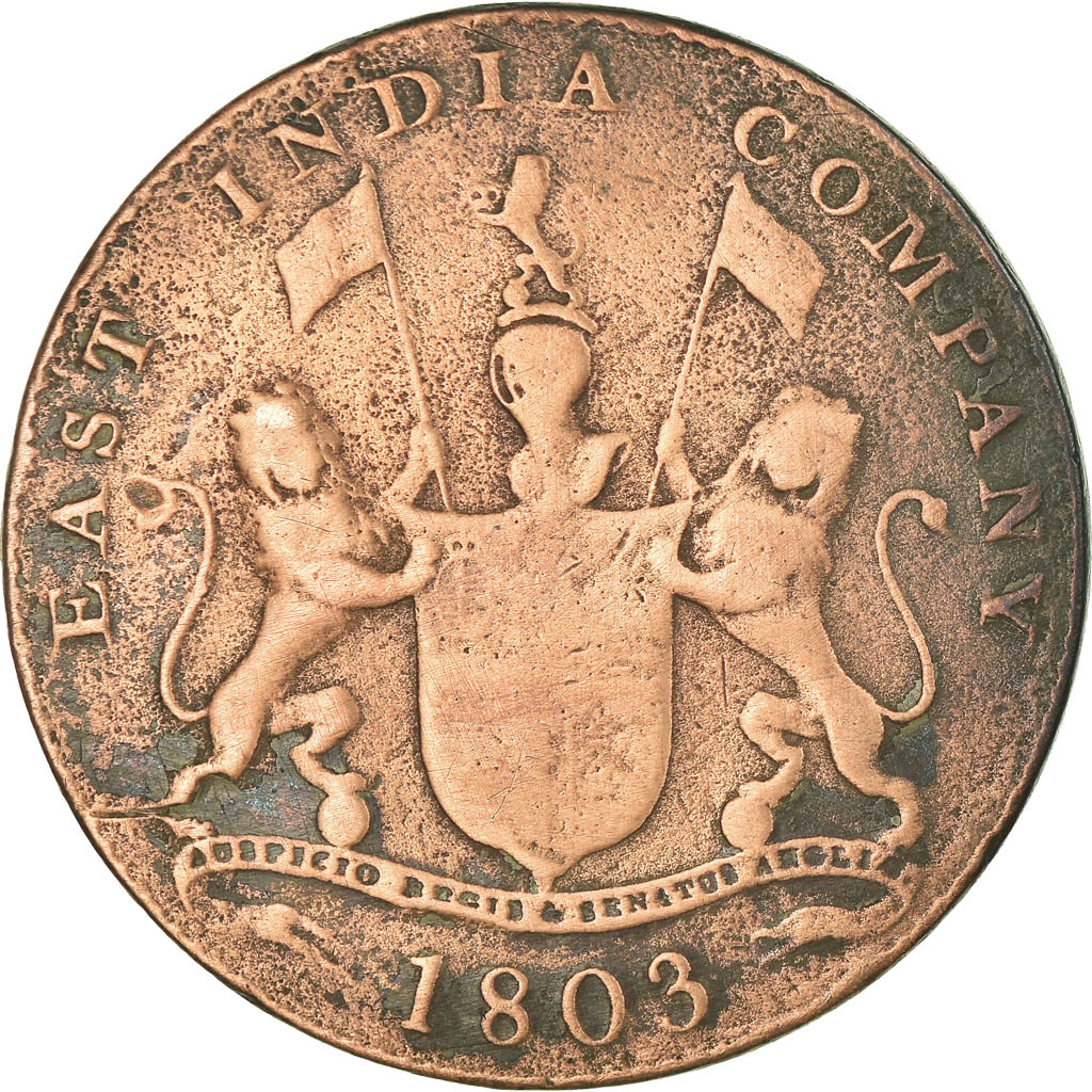Coin, INDIA-BRITISH, MADRAS PRESIDENCY, 20 Cash, 1803, Soho Mint, Birmingham