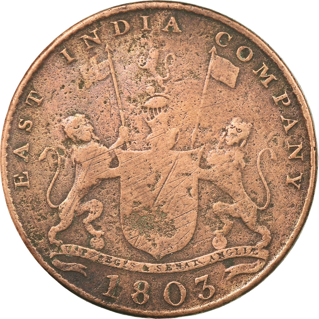 Coin, INDIA-BRITISH, MADRAS PRESIDENCY, 10 Cash, 1803, Soho Mint, Birmingham