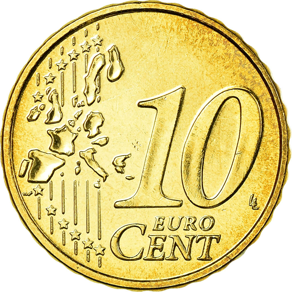 Belgien, 10 Euro Cent, 1999, VZ, Messing, KM:227