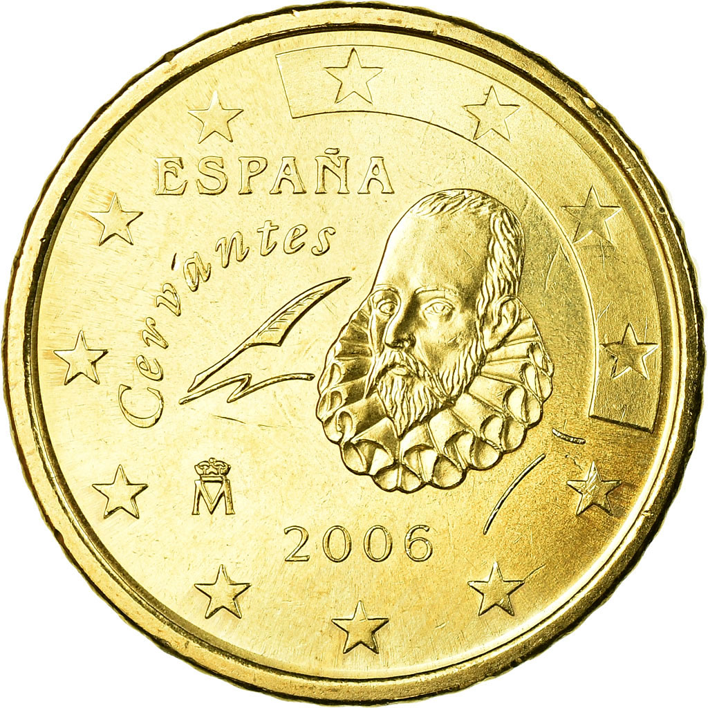 Spanien, 50 Euro Cent, 2006, VZ, Messing, KM:1045