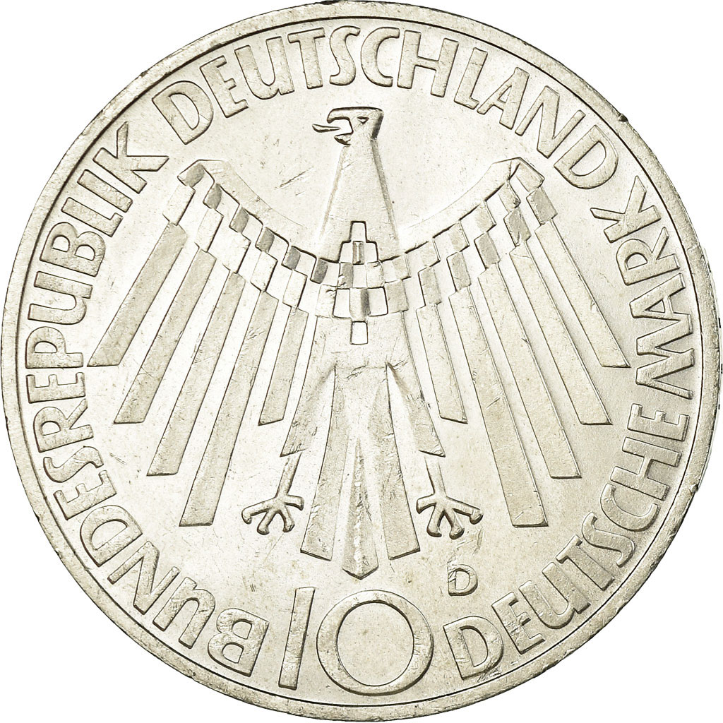 Coin, GERMANY - FEDERAL REPUBLIC, 10 Mark, 1972, Munich, , Silver
