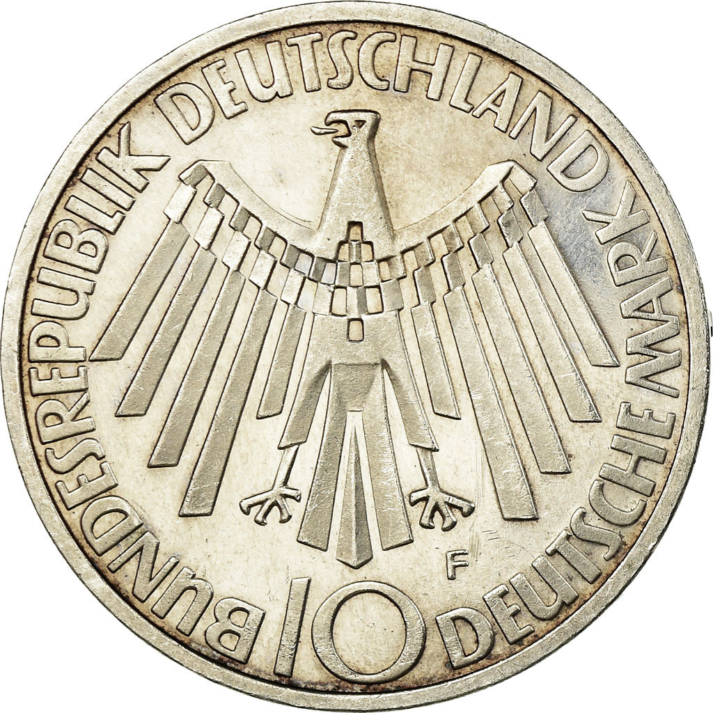 Coin, GERMANY - FEDERAL REPUBLIC, 10 Mark, 1972, Stuttgart, , Silver