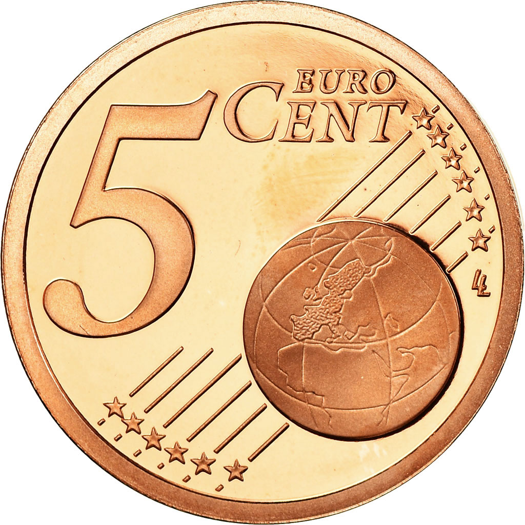 Frankreich, 5 Euro Cent, 2009, BE, STGL, Copper Plated Steel, KM:1284