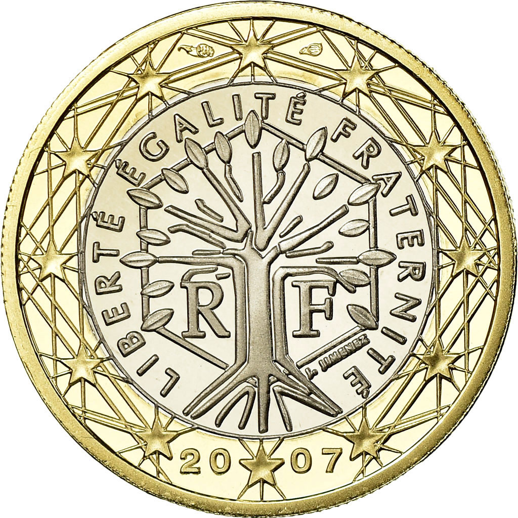 France, Euro, 2007, BE, MS(65-70), Bi-Metallic, KM:1413