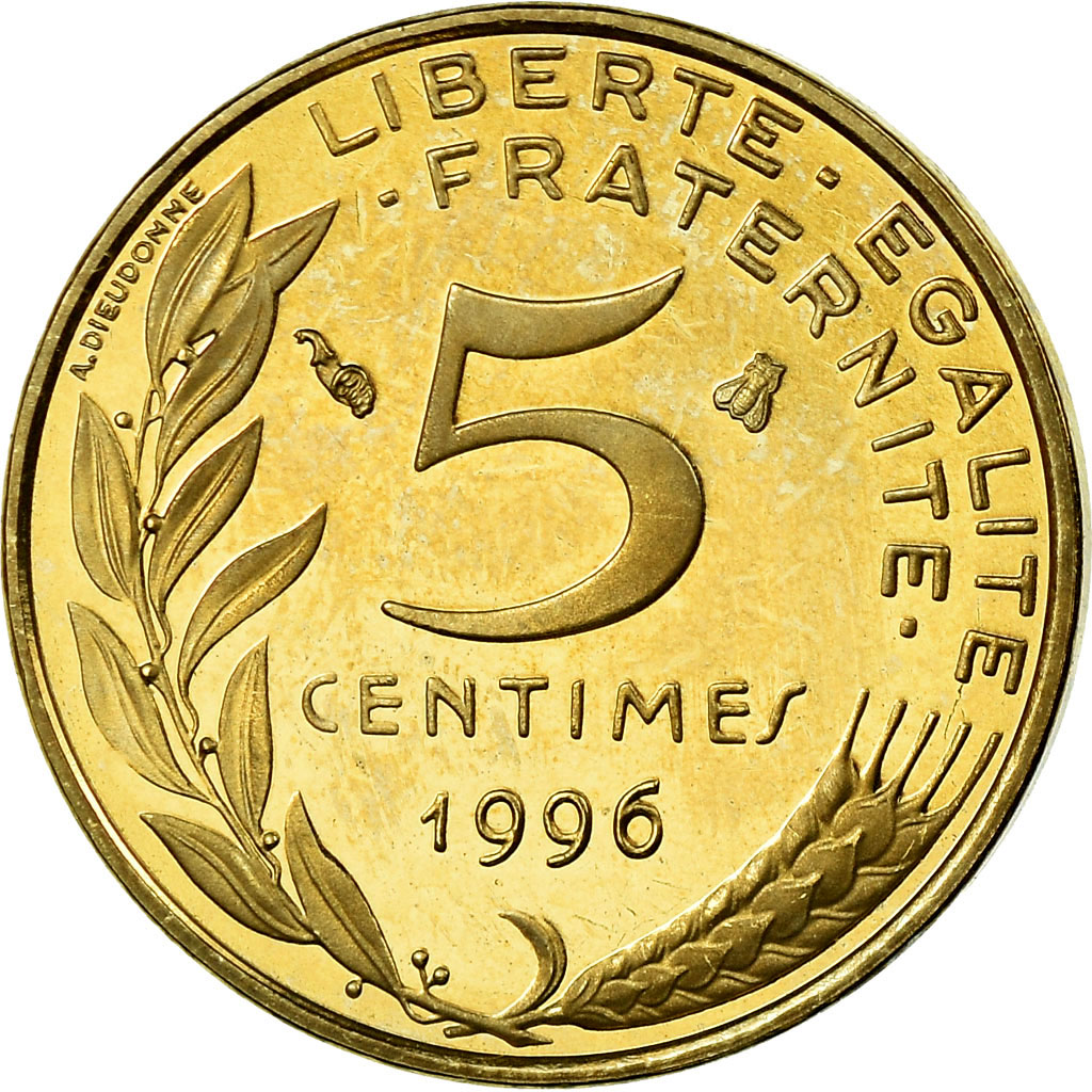 Coin, France, Marianne, 5 Centimes, 1996, Paris, BE, , Aluminum-Bronze