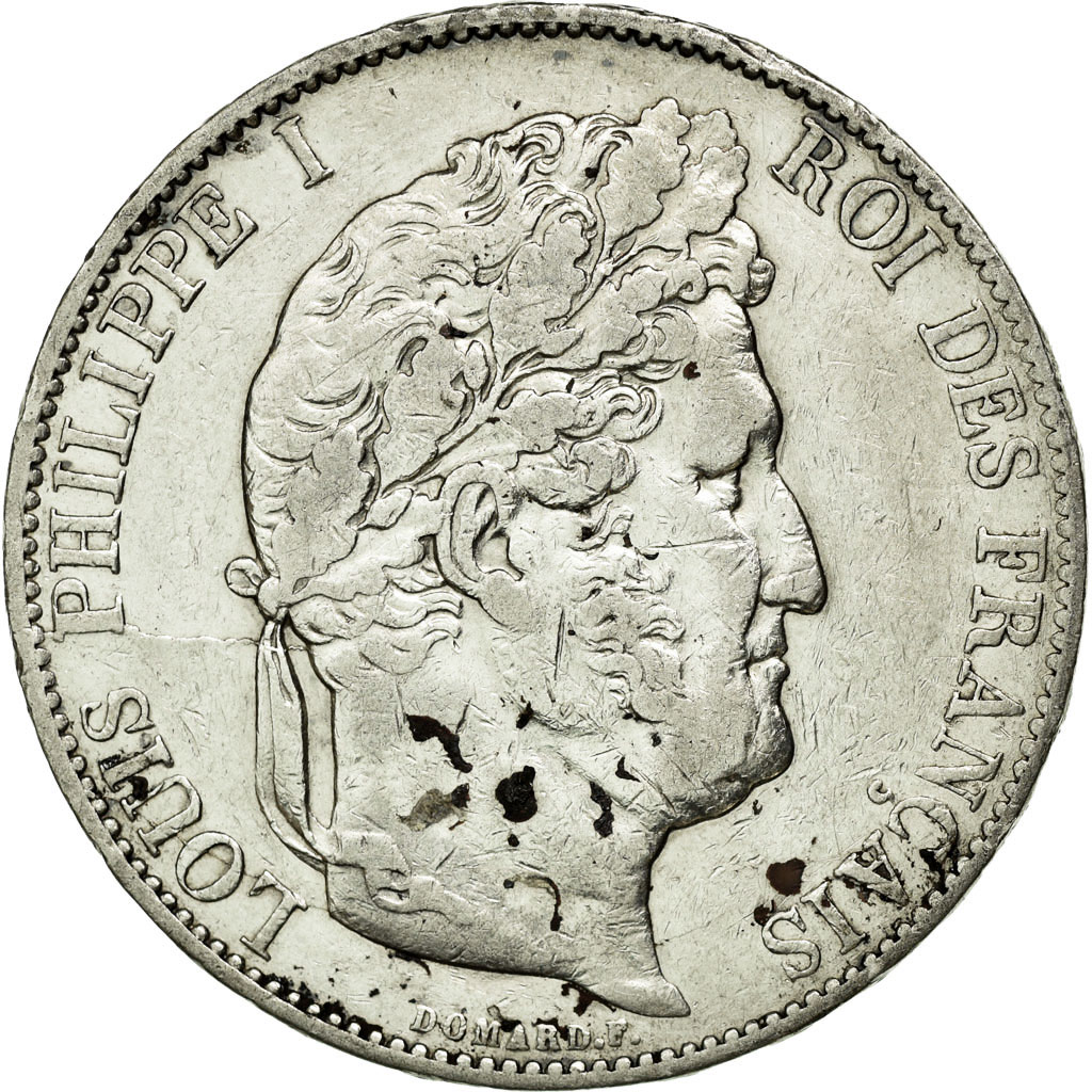 Coin, France, Louis-Philippe, 5 Francs, 1848, Strasbourg, , Silver