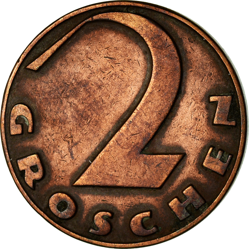 Münze, Österreich, 2 Groschen, 1927, SS, Bronze, KM:2837