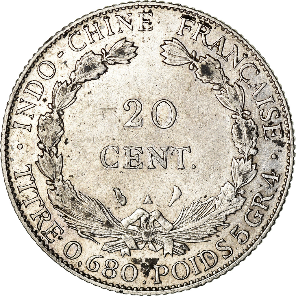 Coin, FRENCH INDO-CHINA, 20 Cents, 1928, Paris, , Silver, KM:17.1