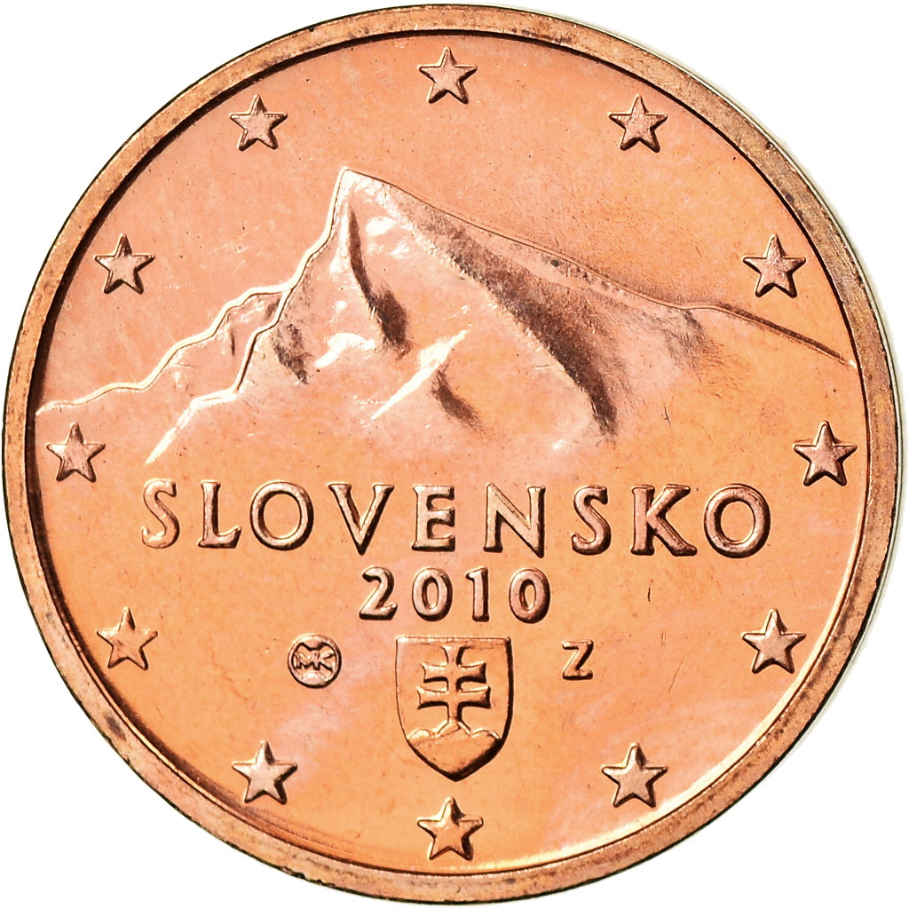 Slowakei, 2 Euro Cent, 2010, BU, STGL, Copper Plated Steel, KM:96