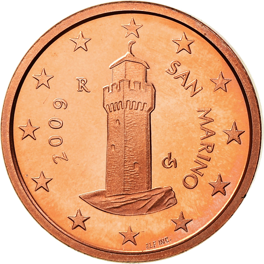 San Marino, Euro Cent, 2009, BE, STGL, Copper Plated Steel, KM:440