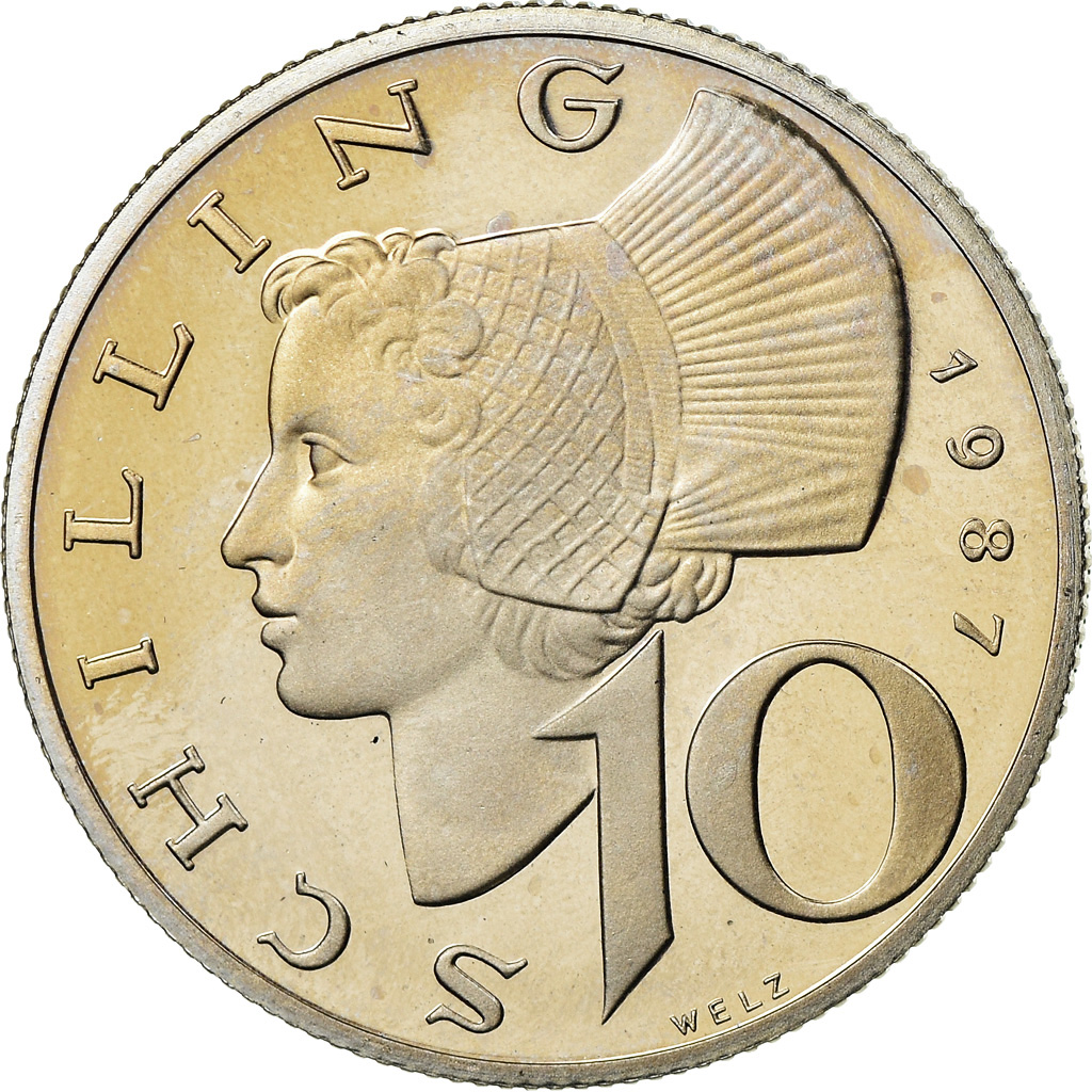 Münze, Österreich, 10 Schilling, 1987, BE, STGL, Copper-Nickel Plated Nickel