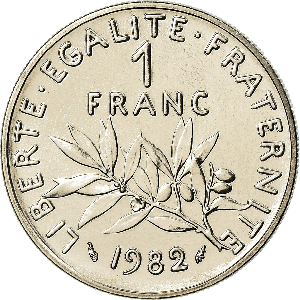 Coin, France, Semeuse, Franc, 1982, Paris, FDC, , Nickel, KM:925.1