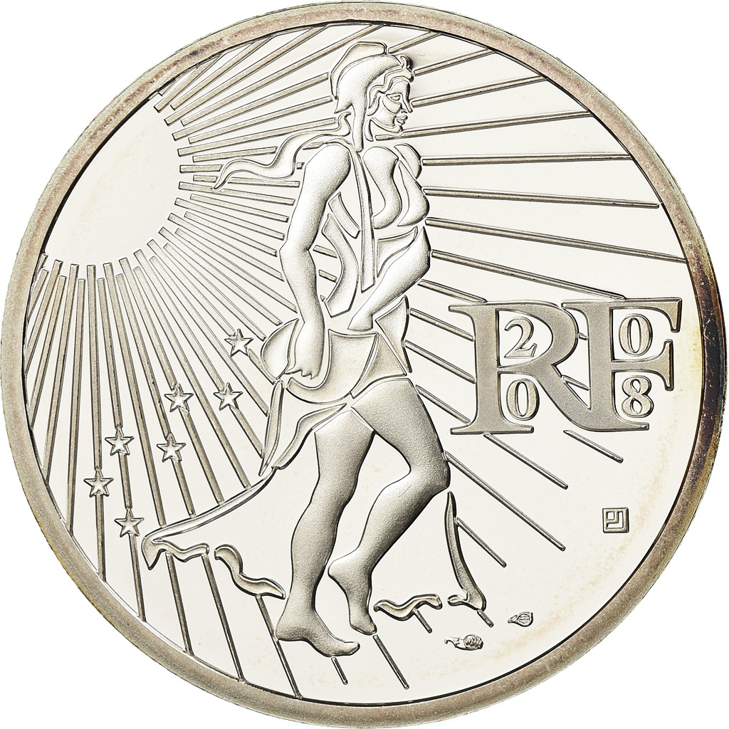 France, 15 Euro, 2008, BE, FDC, Argent, KM:1535