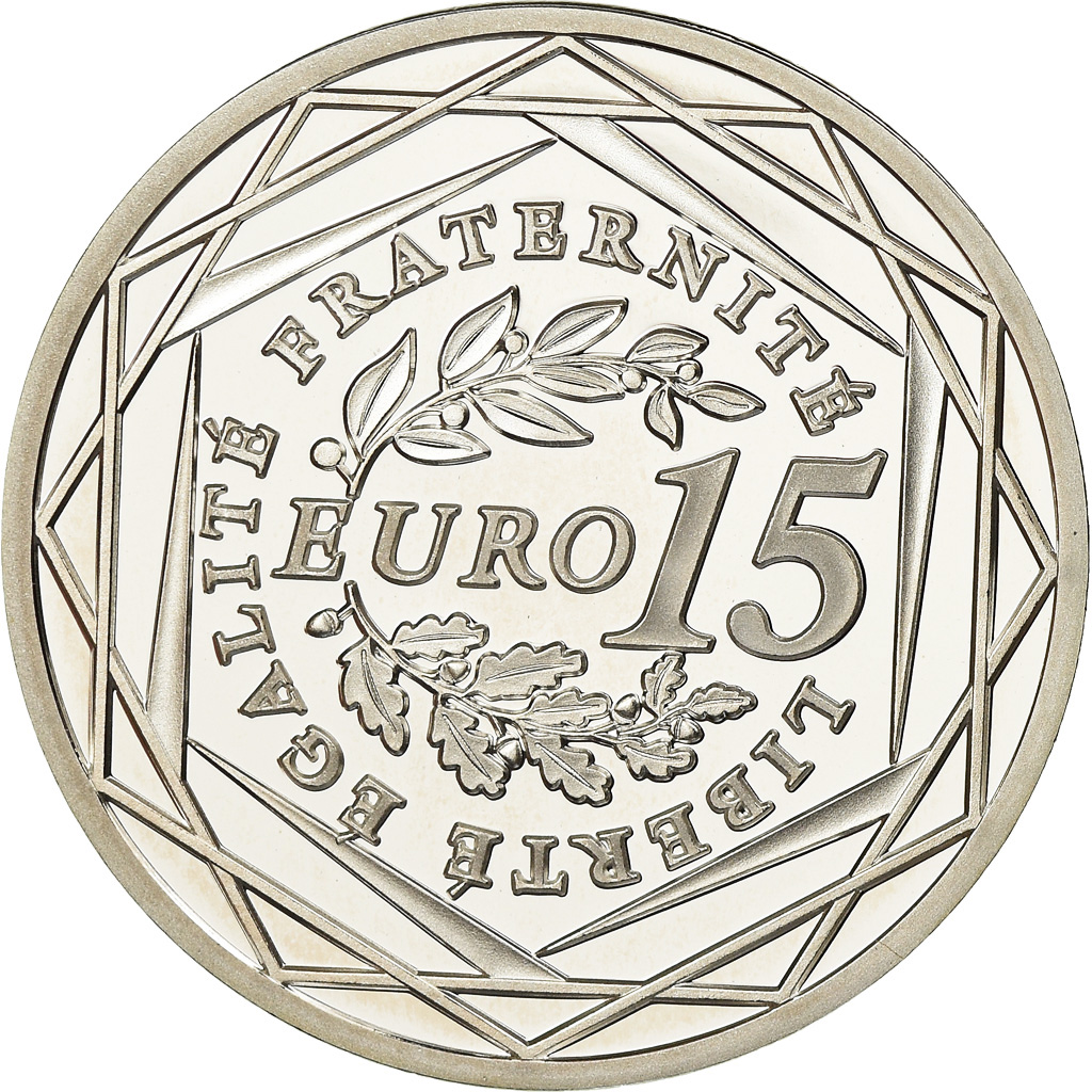 France, 15 Euro, 2008, BE, FDC, Argent, KM:1535