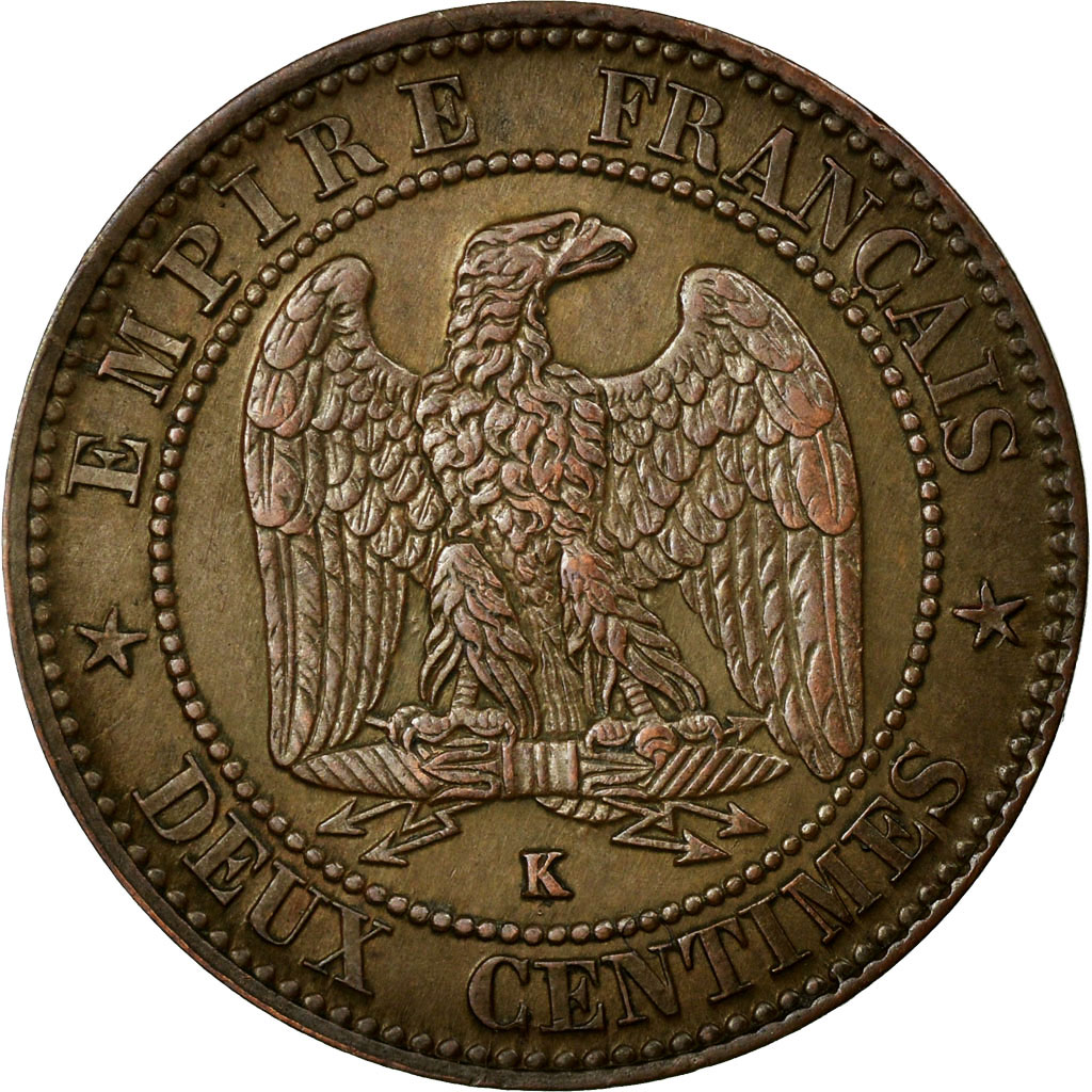 Coin, France, Napoleon III, Napoléon III, 2 Centimes, 1862, Bordeaux
