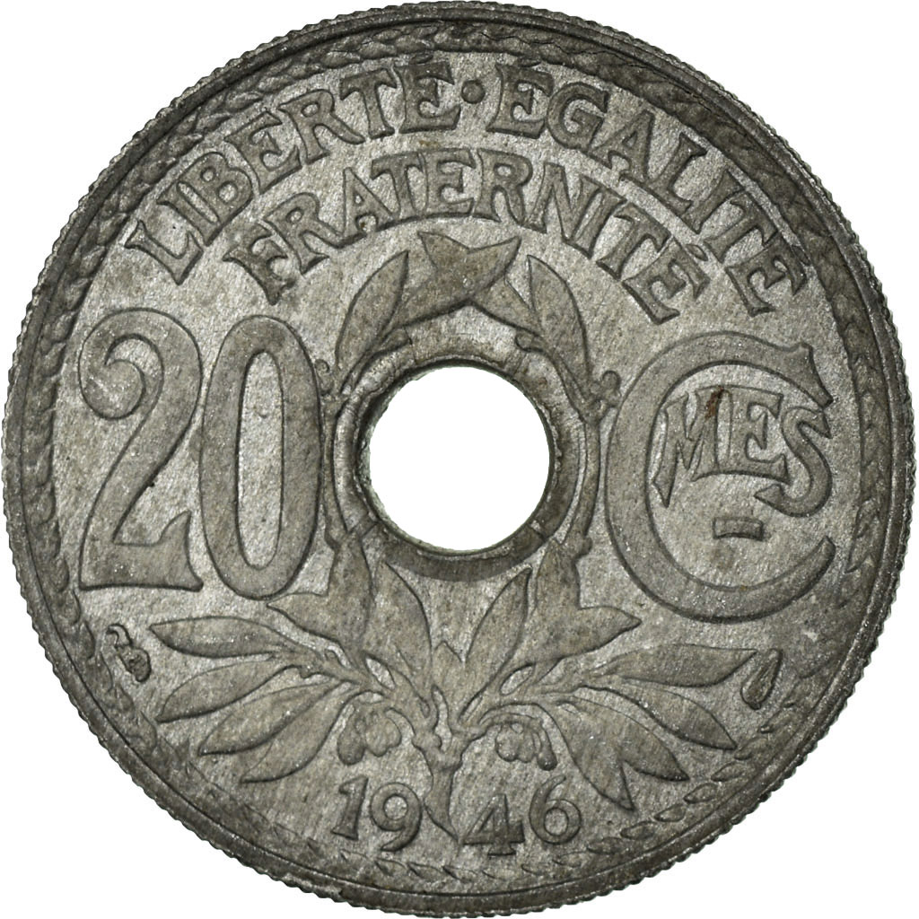 Coin, France, Lindauer, 20 Centimes, 1946, , Zinc, KM:907.1
