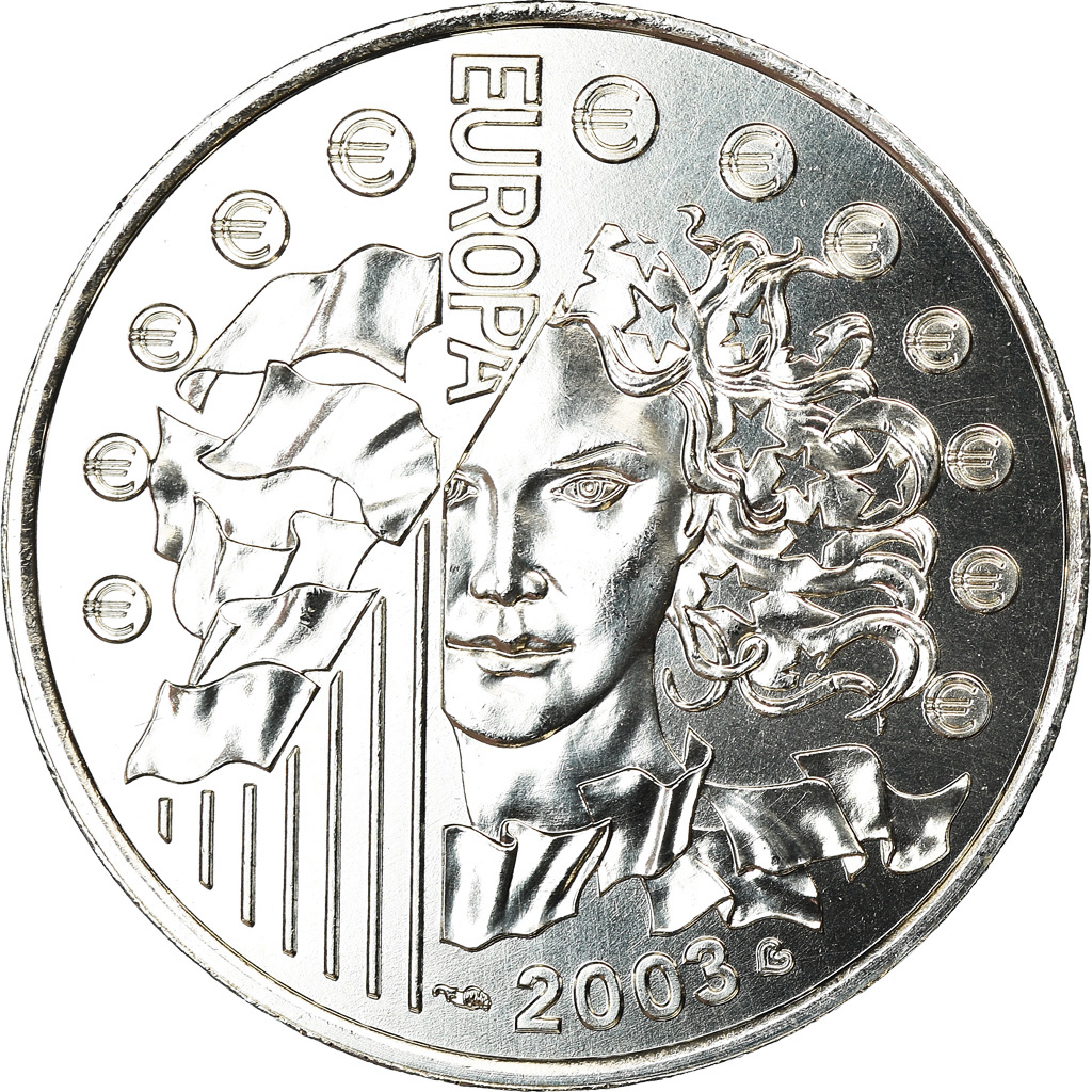 France, 1/4 Euro, 2003, BU, MS(65-70), Silver, KM:1991