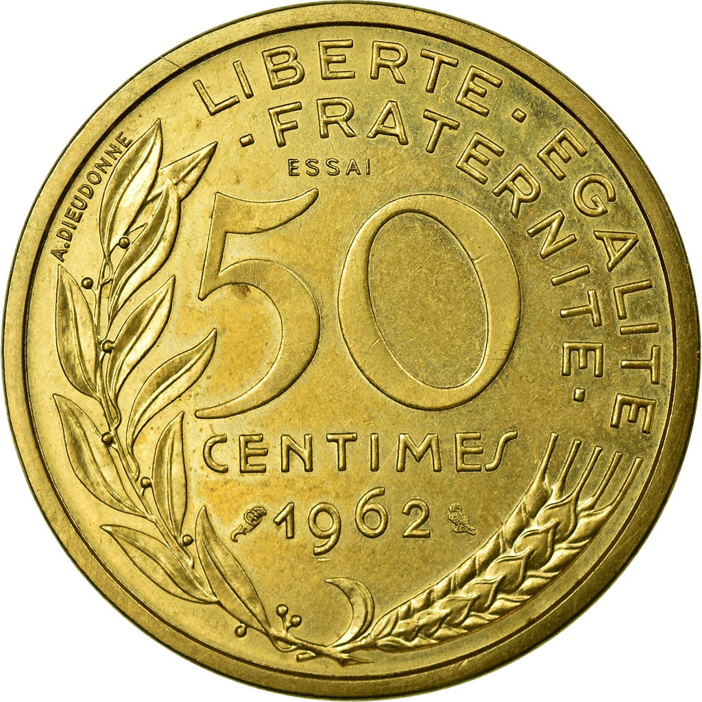 Coin, France, 50 Centimes, 1962, , Aluminum-Bronze, KM:E110
