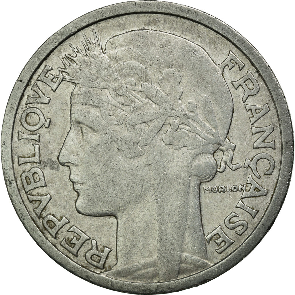 Coin, France, Morlon, 2 Francs, 1945, Castelsarrasin, , Aluminum