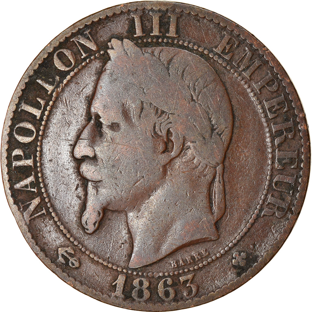 Coin, France, Napoleon III, Napoléon III, 5 Centimes, 1863, Strasbourg