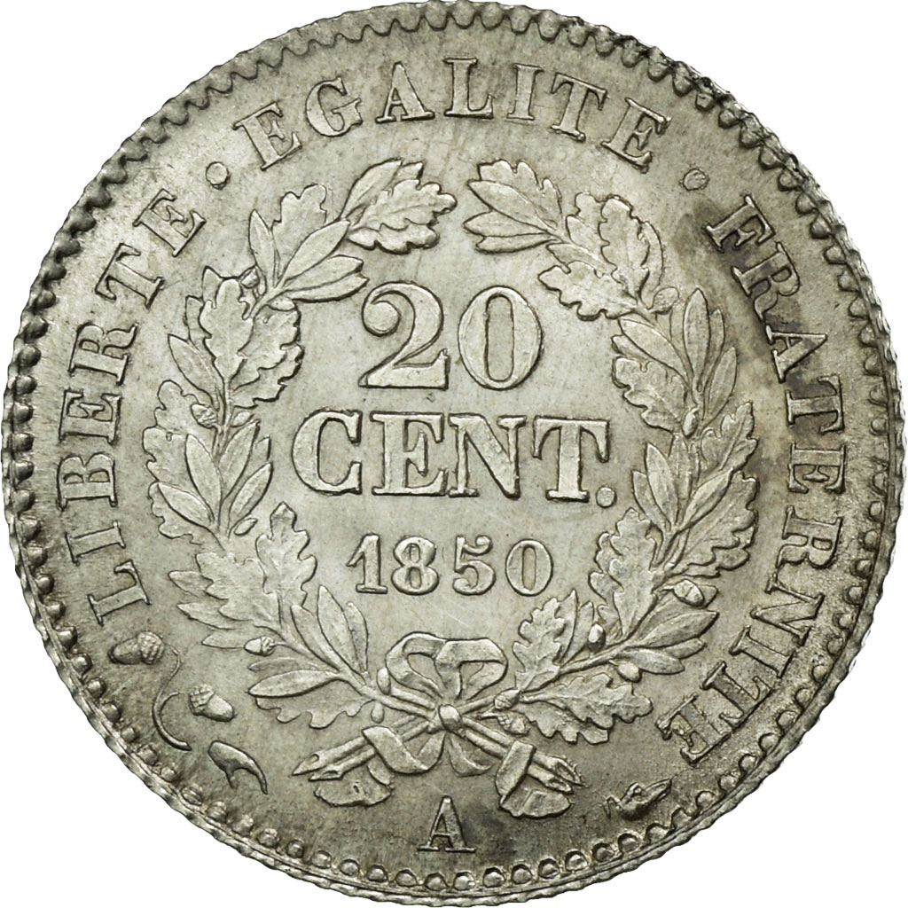 Coin, France, Cérès, 20 Centimes, 1850, Paris, , Silver, KM:758.1