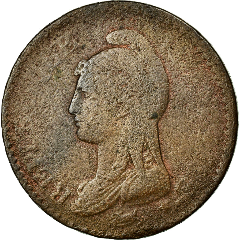 Coin, France, Dupré, Decime, 1800, Geneva, , Bronze, KM:644.6