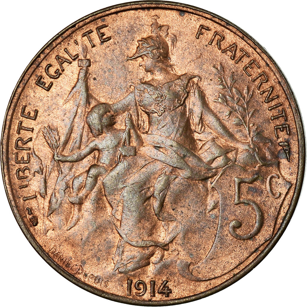 Coin, France, Dupuis, 5 Centimes, 1914, Paris, , Bronze, KM:842
