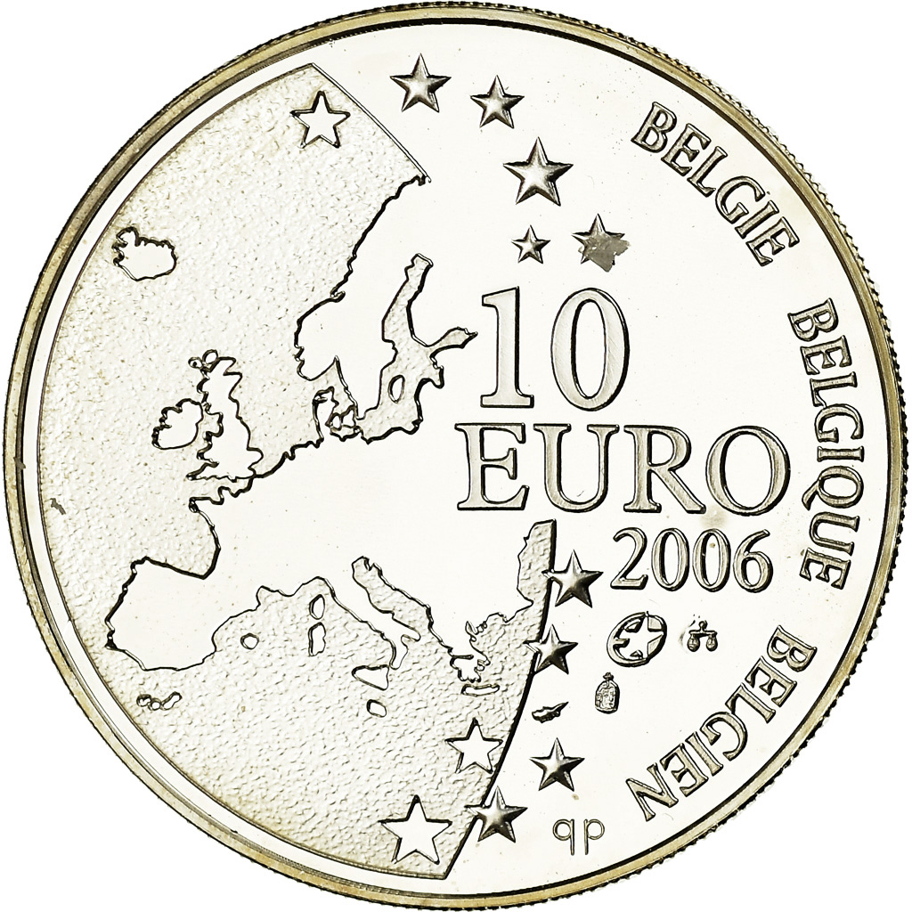 Belgien, 10 Euro, Justus Lipsius, 2006, Proof, STGL, Silber, KM:255