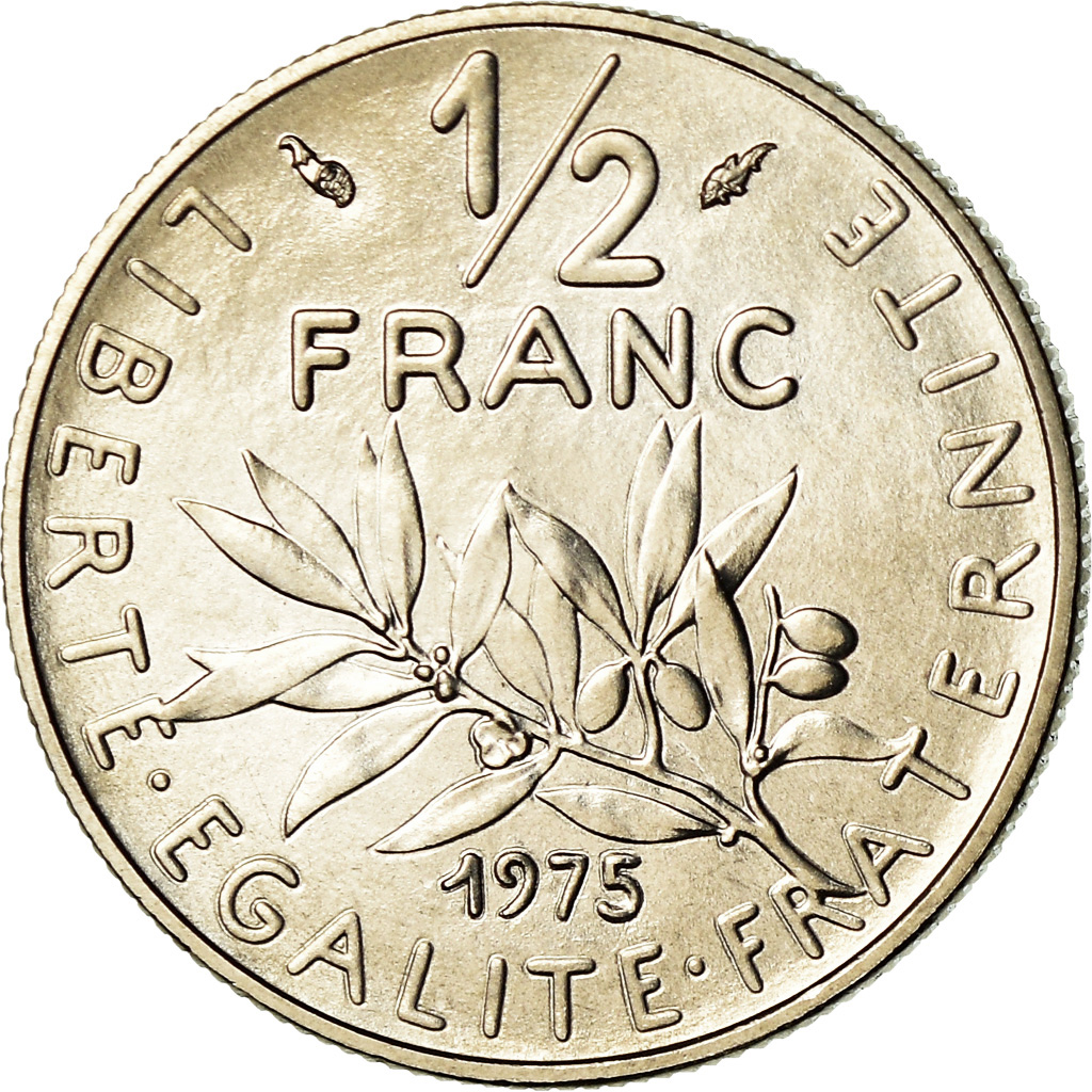 Coin, France, Semeuse, 1/2 Franc, 1975, Paris, , Nickel, KM:931.1