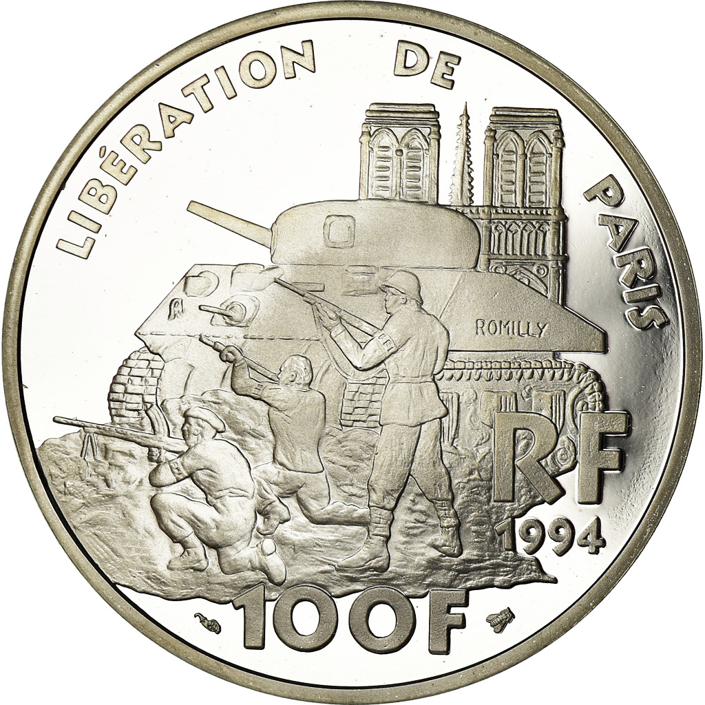 Coin, France, Libération de Paris, 100 Francs, 1994, BE, , Silver