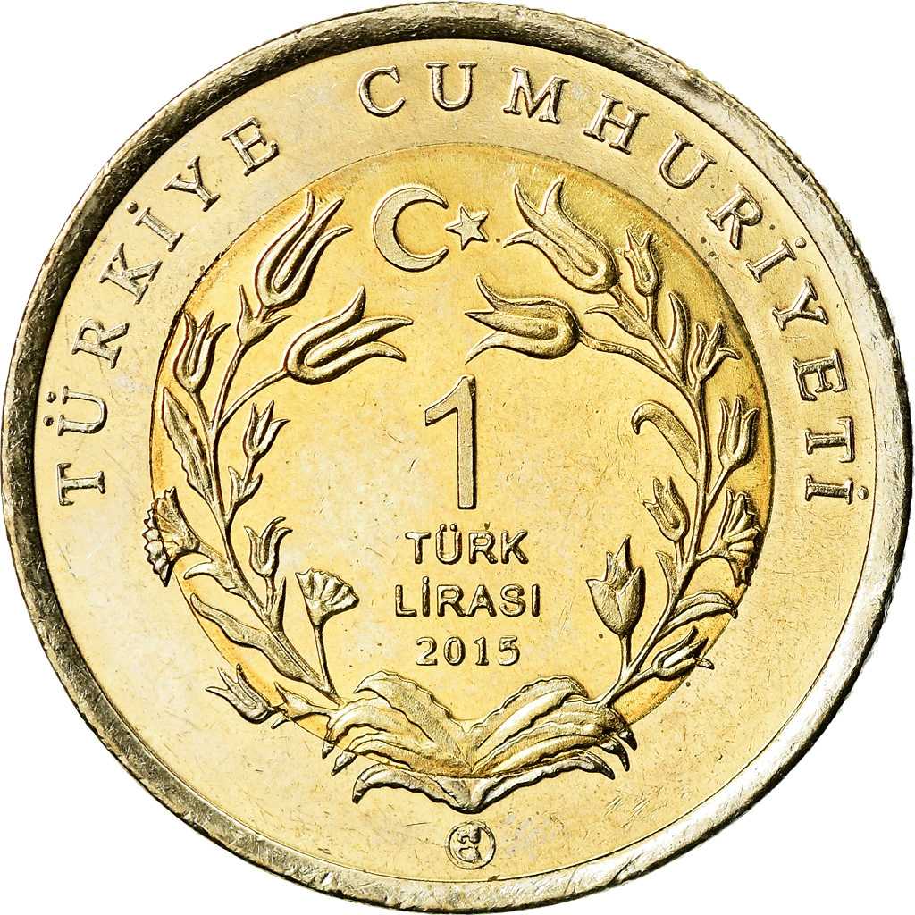 Coin, Turkey, Chèvre angora, Lira, 2015, , Bi-Metallic