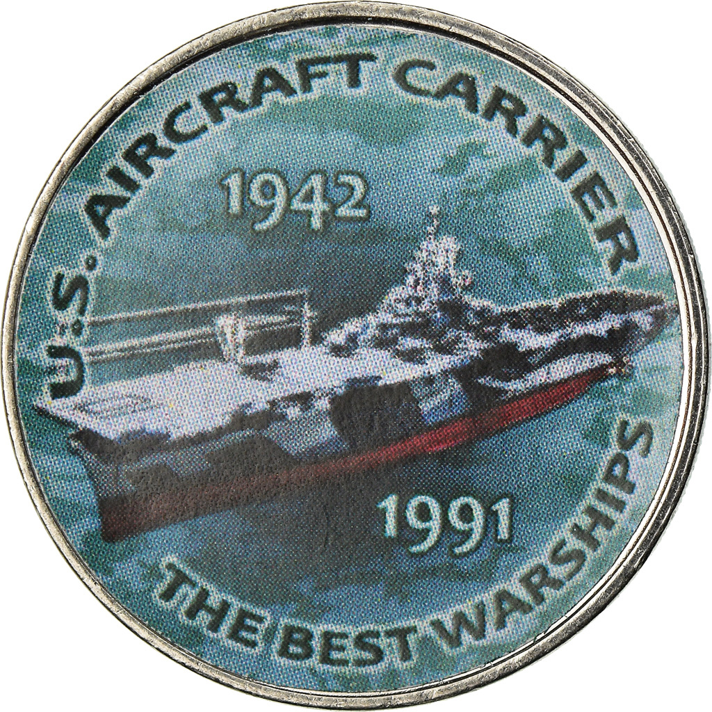 Münze, Simbabwe, Shilling, 2017, Warship -  U.S Aircraft Carrier, UNZ, Nickel