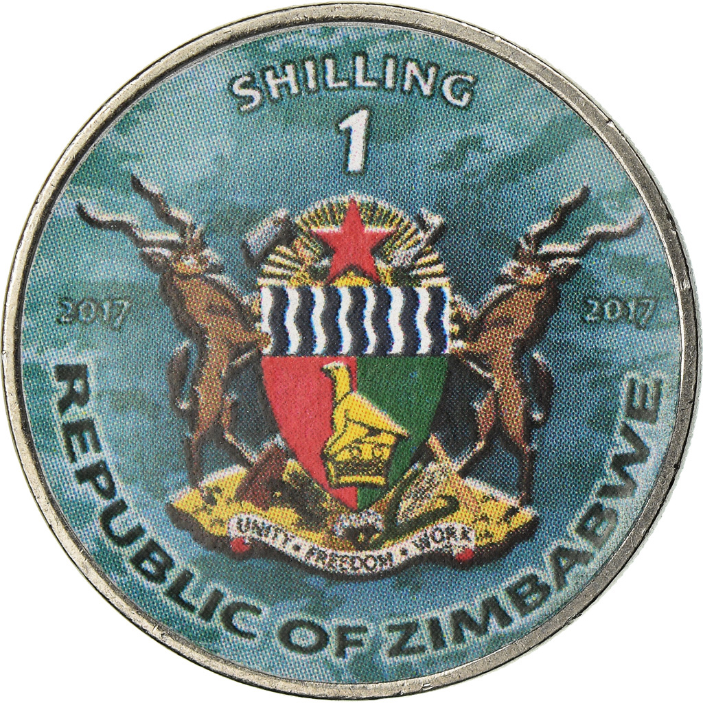 Münze, Simbabwe, Shilling, 2017, Warship -  U.S Aircraft Carrier, UNZ, Nickel
