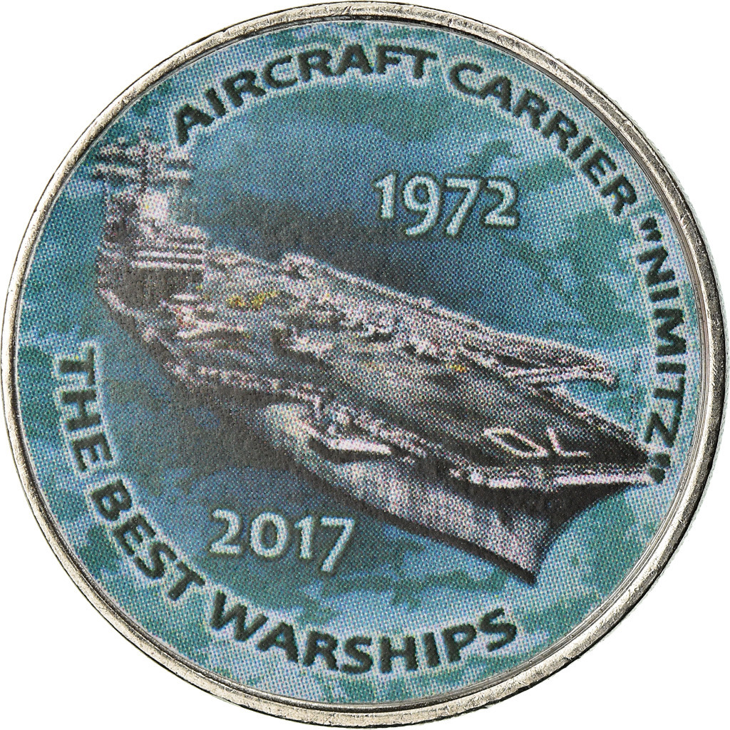 Münze, Simbabwe, Shilling, 2017, Warship -  Aircraft Carrier Nimitz, UNZ