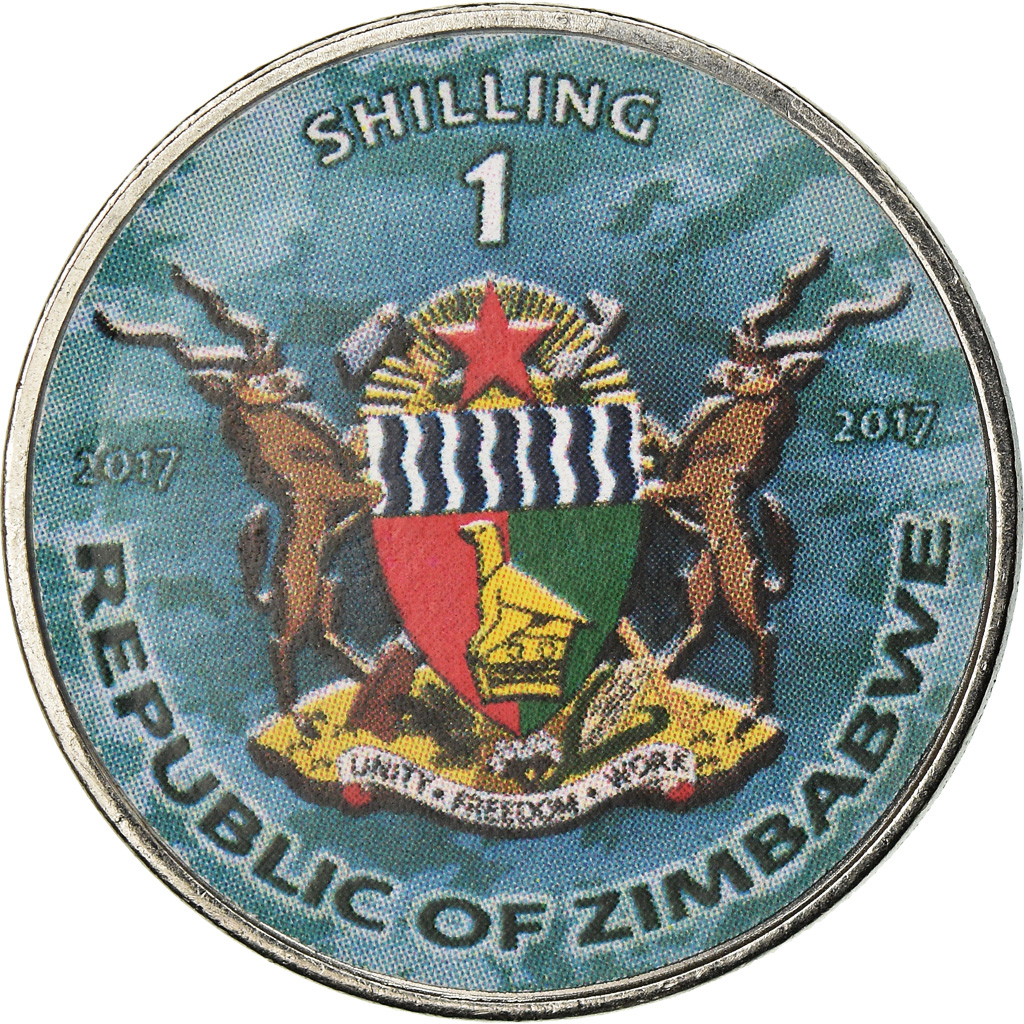 Münze, Simbabwe, Shilling, 2017, Warship -  Aircraft Carrier Nimitz, UNZ