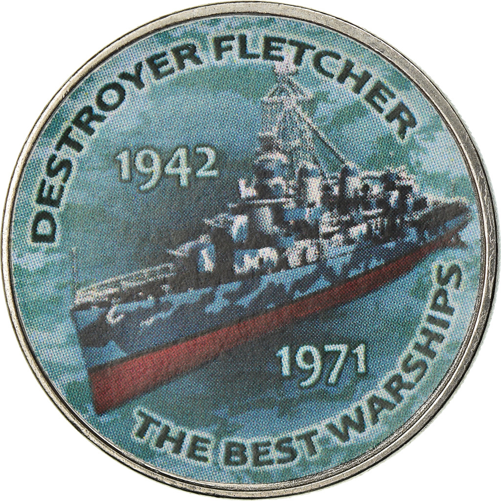 Moneda, Zimbabue, Shilling, 2017, Warship - Destroyer Fletcher, SC, Níquel