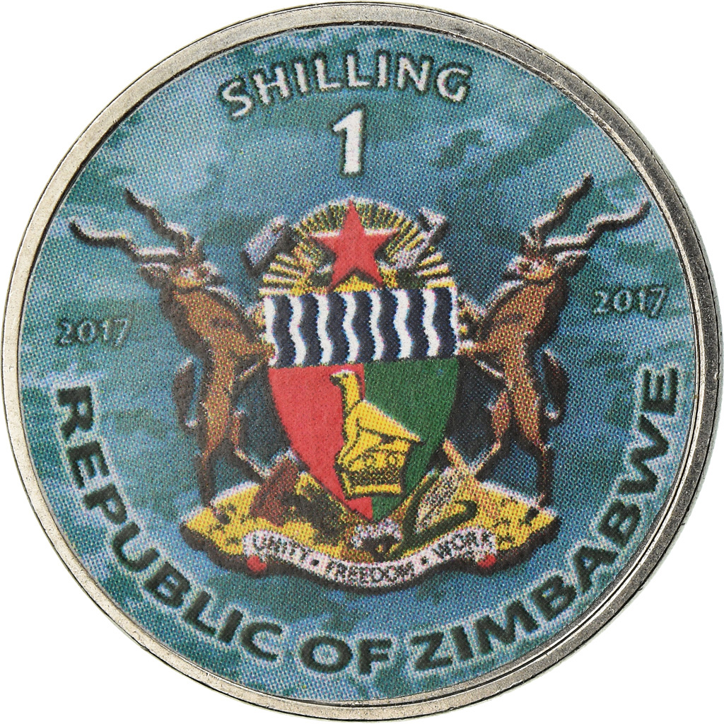 Moneda, Zimbabue, Shilling, 2017, Warship - Destroyer Fletcher, SC, Níquel