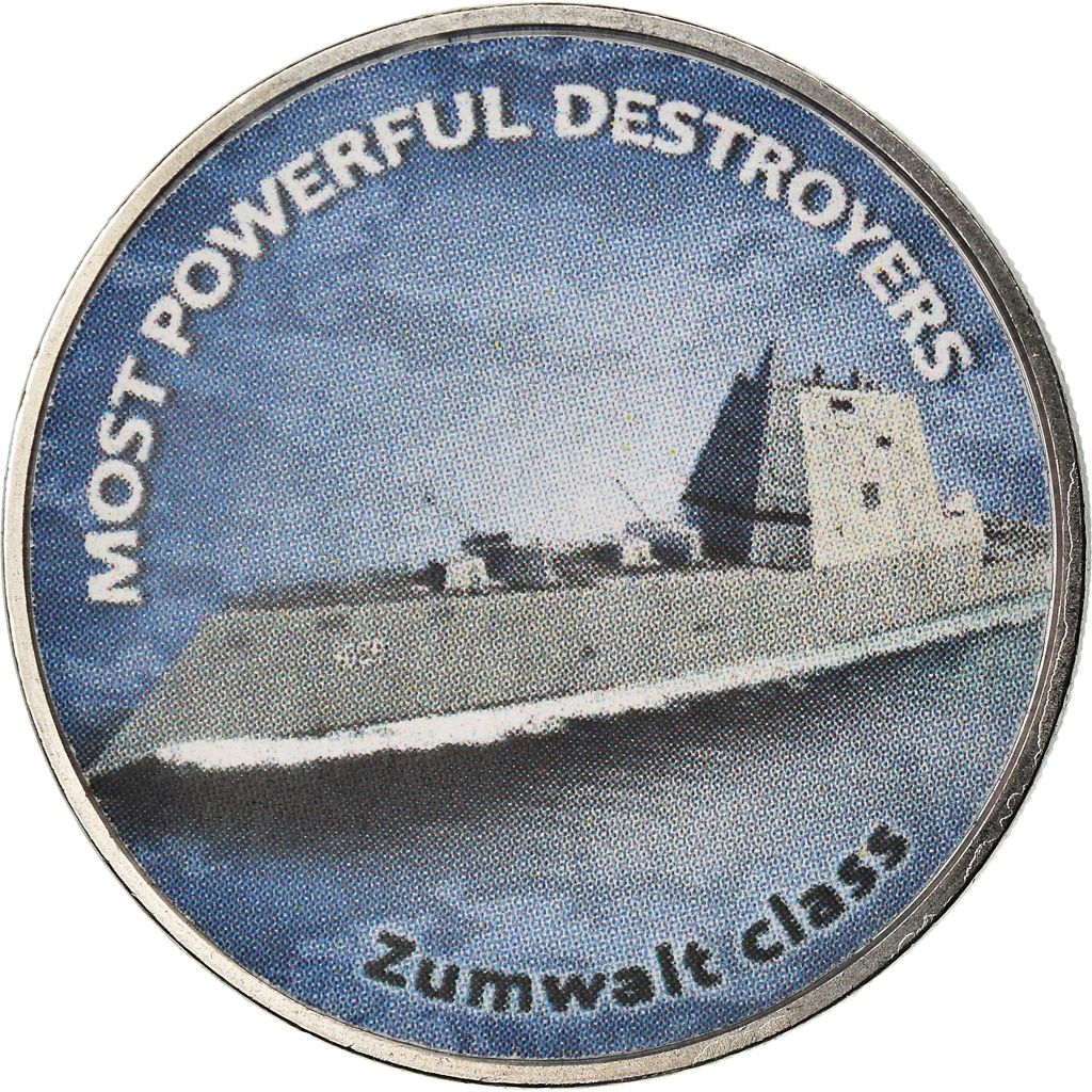 Münze, Simbabwe, Shilling, 2018, Warship -  Destroyer Zumwalt, UNZ, Nickel