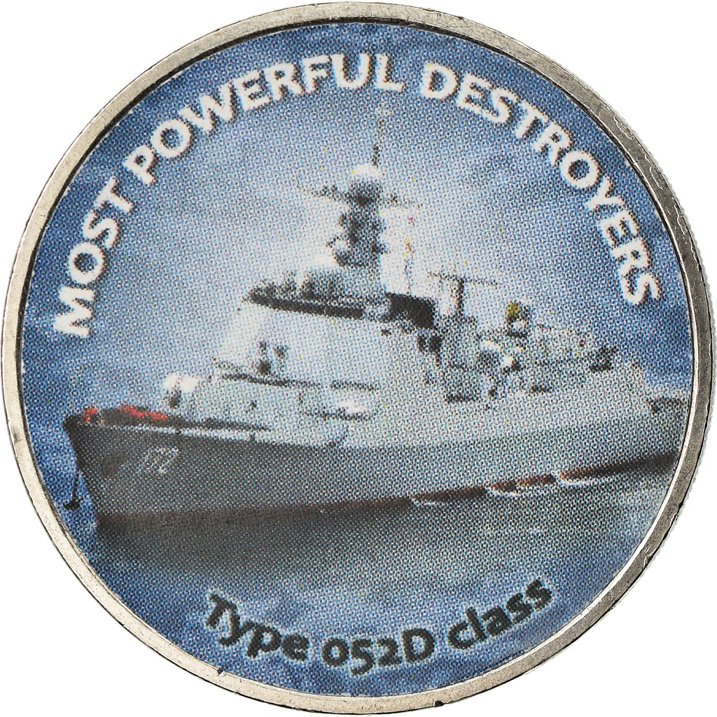Moneda, Zimbabue, Shilling, 2018, Warship - Destroyer type 052D, SC, Níquel