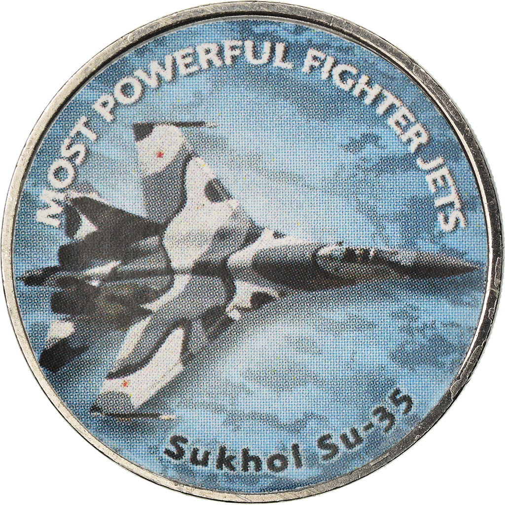 [#784564] Moneta, Zimbabwe, Shilling, 2018, Fighter jet - Sukhol, MS(63), Nickel