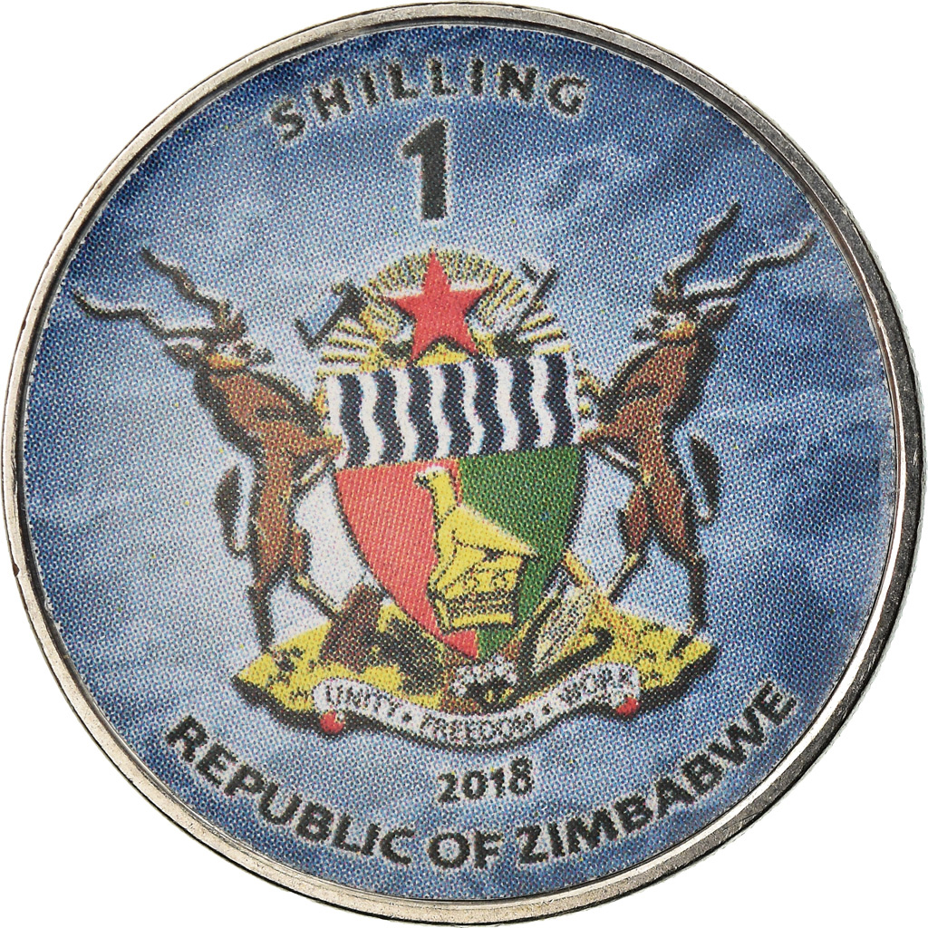 Coin, Zimbabwe, Shilling, 2018, Fighter jet Mikoyan MIG35, , Nickel
