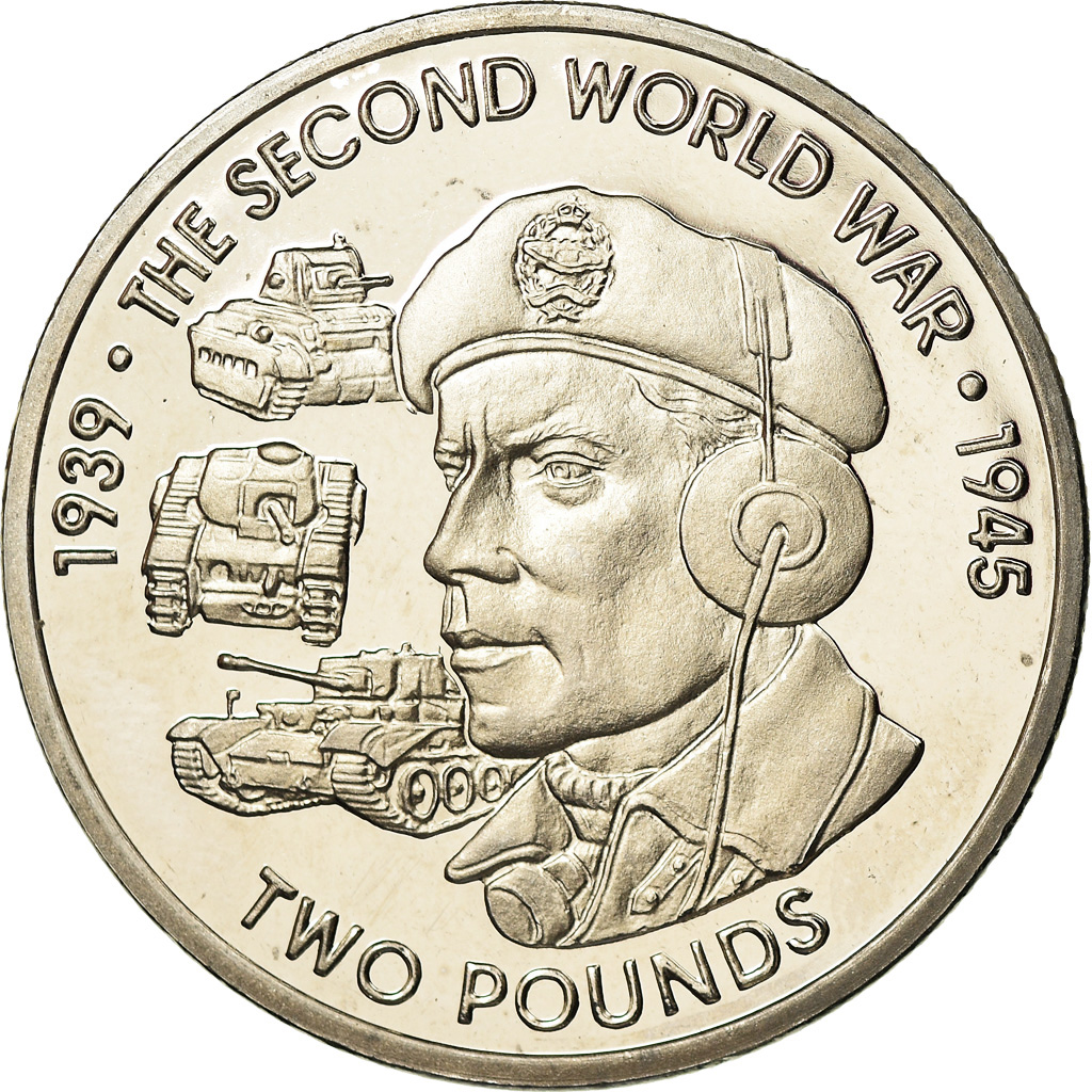 Coin, British Indian Ocean, 2 Pounds, 2019, 2ème guerre mondiale - Infanterie