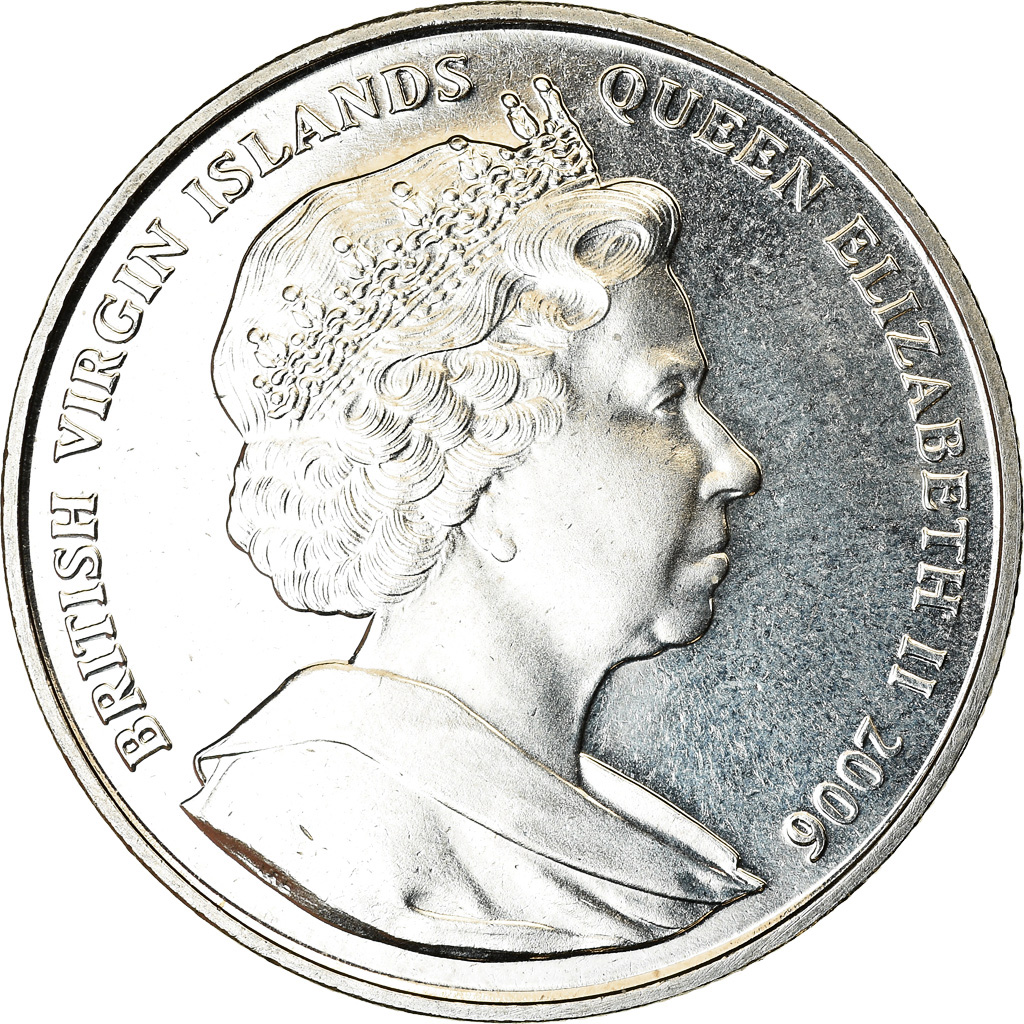 Coin, BRITISH VIRGIN ISLANDS, Dollar, 2006, Franklin Mint, Dauphins, 