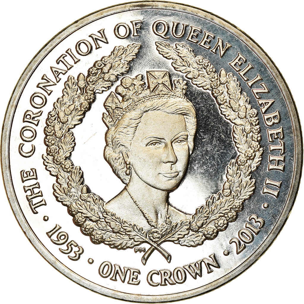 Coin, Falkland Islands, Crown, 2013, 60ème anniversaire du couronnement