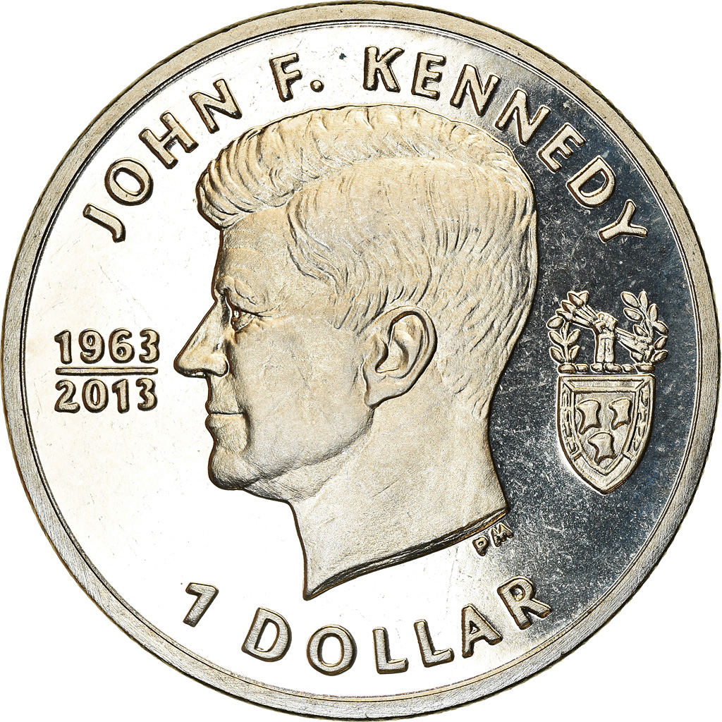 Coin, BRITISH VIRGIN ISLANDS, Dollar, 2013, Franklin Mint, John F. Kennedy