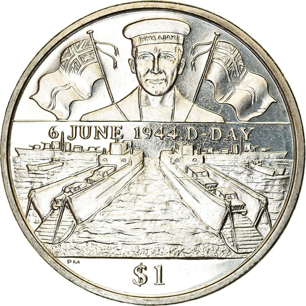 Coin, BRITISH VIRGIN ISLANDS, Dollar, 2004, Pobjoy Mint, D-Day - Marine, 