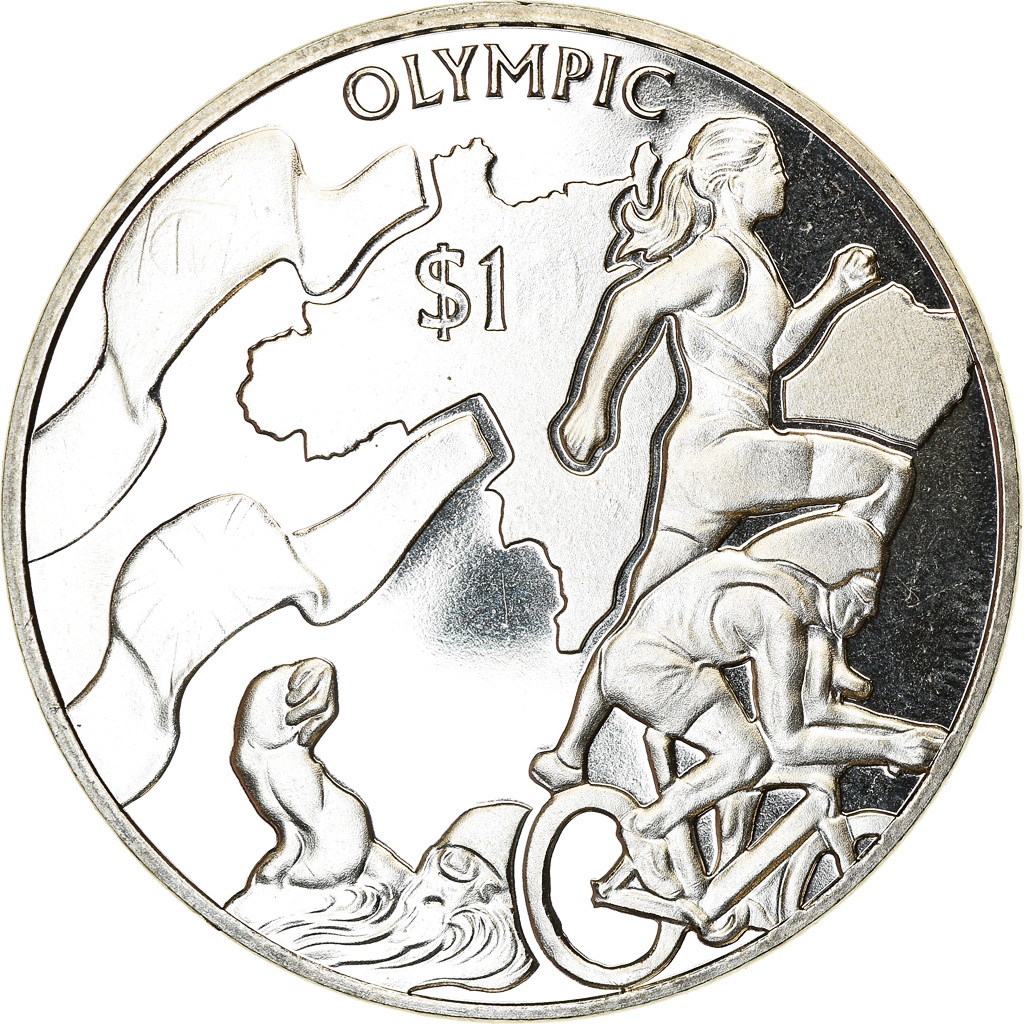 Coin, BRITISH VIRGIN ISLANDS, Dollar, 2016, Franklin Mint, Discipline Olympique