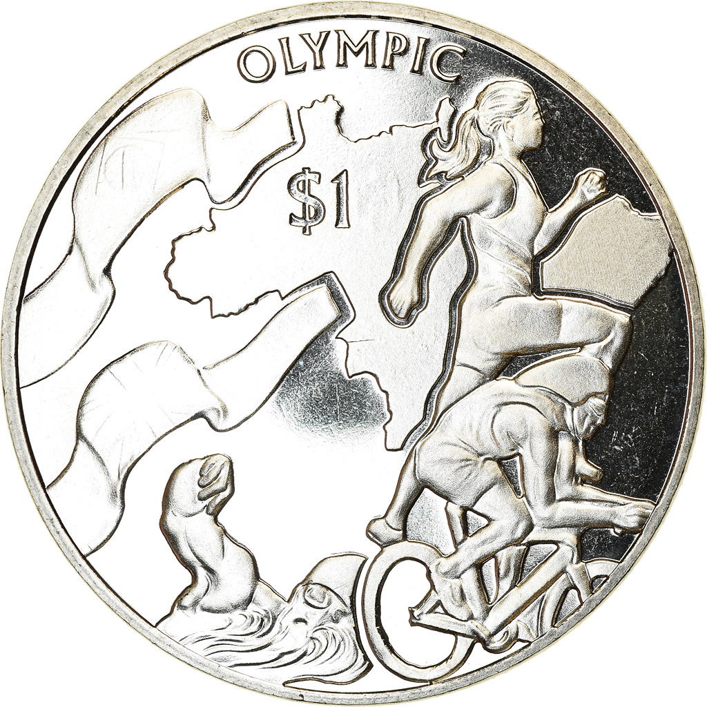 Coin, BRITISH VIRGIN ISLANDS, Dollar, 2016, Franklin Mint, Discipline Olympique