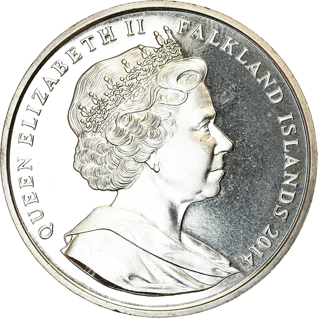 Coin, Falkland Islands, Crown, 2014, Hôpital royal de Chelsea, 
